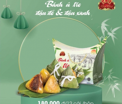 Bánh Ú Tro Mix (6 cái Đậu Xanh & 6 cái Đậu Đỏ)